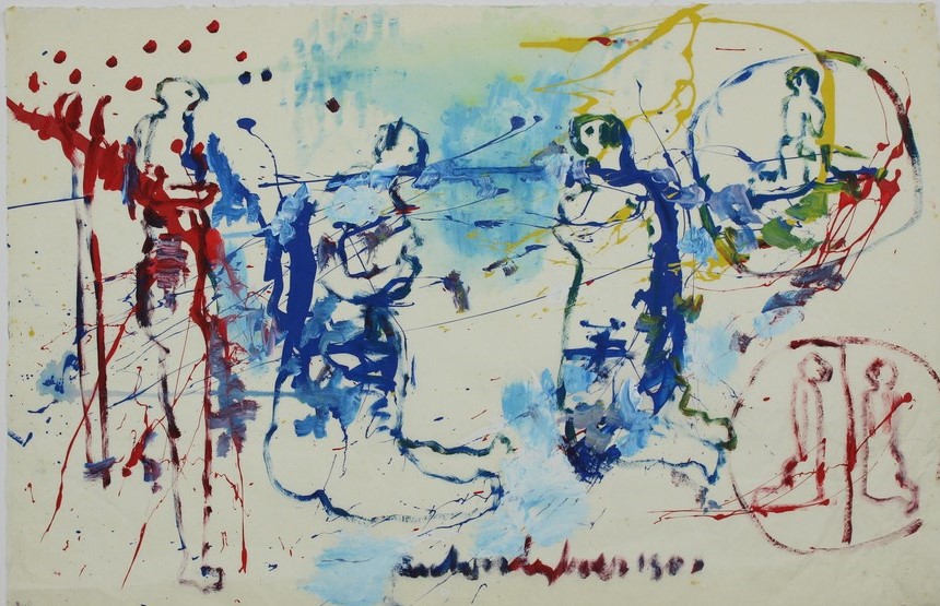 Anton Heyboer - Anton Heyboer - aqaurel op papier 1980 kopen? Bied vanaf 250!