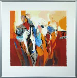 Peter Meijer - Zeefdruk, Afscheid - Ingelijst verkocht voor € 50!