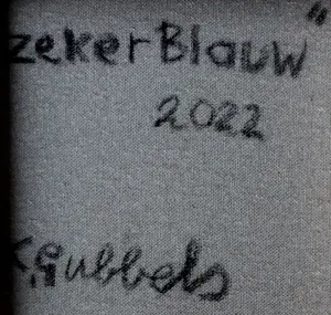 Klaas Gubbels - Olieverf op doek: "Zeker blauw" - 2022 kopen? Bied vanaf 1399!