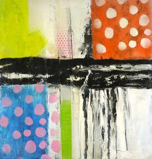 Philip Vencken - Olieverf op doek, Landscape Abstract verkocht voor € 1!