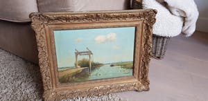 Willem Weissenbruch - olie op doek, bruggetje aan vaart, gesigneerd kopen? Bied vanaf 1675!