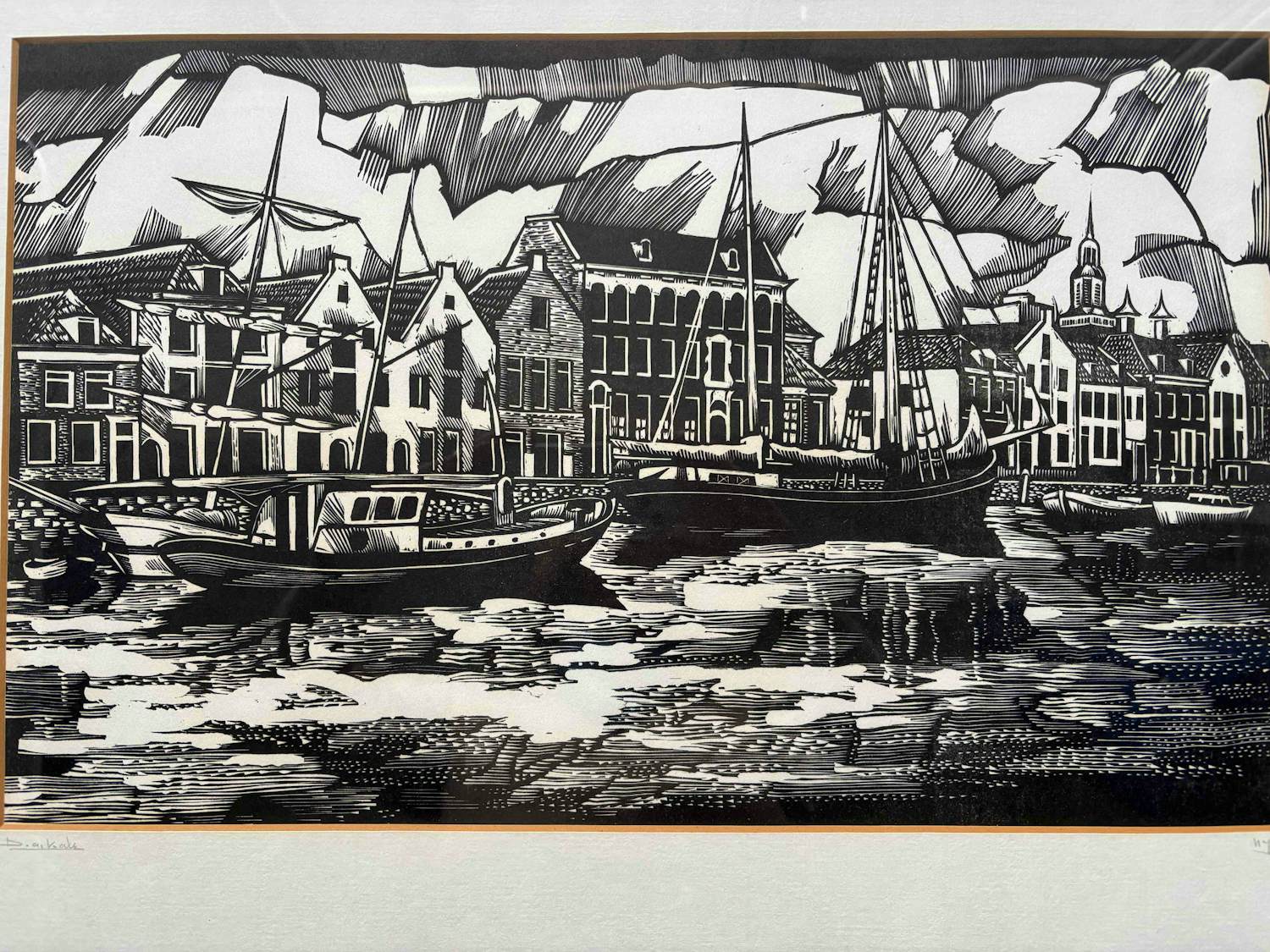 Dik (D.A.) Kats - Zicht op haven kopen? Bied vanaf 25!