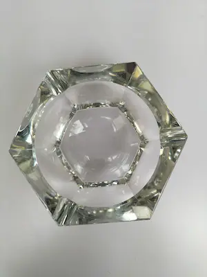 Val-Saint-Lambert - Zware zeshoekige kristallen asbak kopen? Bied vanaf 1!