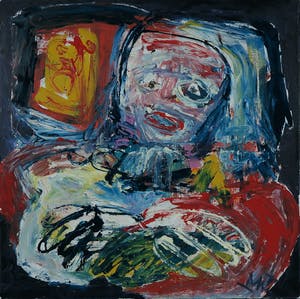 Martin van Wordragen - Olieverf op doek, Bezige oma - Ingelijst (Groot) kopen? Bied vanaf 300!