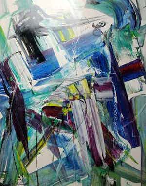 Jan te Wierik - schilderij op papier, handgesigneerd en gedateerd verkocht voor € 390!