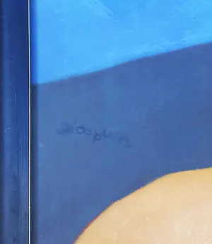 Leo Dooper - Pastel: 'Figuur met kat' - Zeer Groot kopen? Bied vanaf 1!