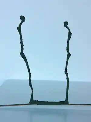 Franz Josef Vanck - Wandobject, Twee figuren verkauft für € 100!