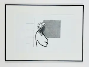 Roger Raveel - Portret met gearceerd vierkant met lijst! kaufen? Bieten Sie von 845!