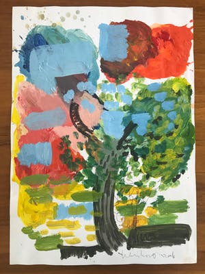 Peter Klashorst - Gemende techniek - Uniek werk - Gesigneerd - kleurrijk! kopen? Bied vanaf 75!