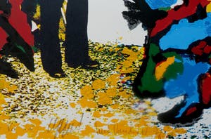 Karel Appel - Kleurenzeefdruk de tovenaar handgesigneerd uit 1977 kopen? Bied vanaf 225!