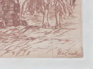 Willem de Zwart - Koemarkt - Ets in rood kopen? Bied vanaf 65!