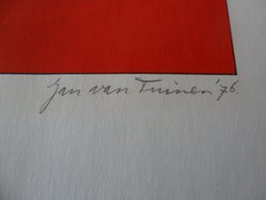 Jan van Tuinen - titel. 'Kleurige Friese vlag". kopen? Bied vanaf 25!