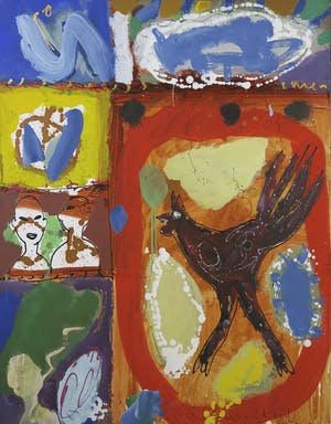 Dominique Chan - Acryl en collage op doek, Zonder titel (Groot) kopen? Bied vanaf 250!