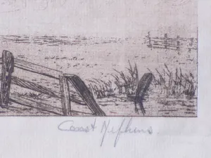 Constant Nefkens - Molen bij Volendam - Ets kopen? Bied vanaf 1!