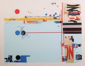 Sam Middleton - Zeefdruk, Blues Manuscript - Ingelijst kopen? Bied vanaf 50!