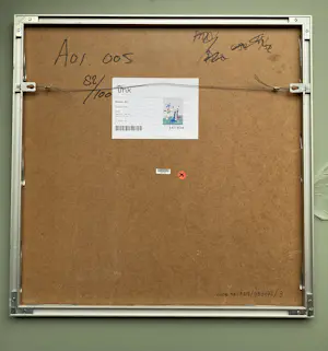 Buy Otmar Alt - biomorfische afbeelding - zeefdruk met preegdruk - ingelijst? Bid from 60!