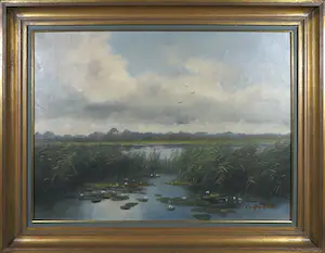 Conrad van Reken - Olieverf op doek, Waterlandschap kaufen? Bieten Sie von 120!