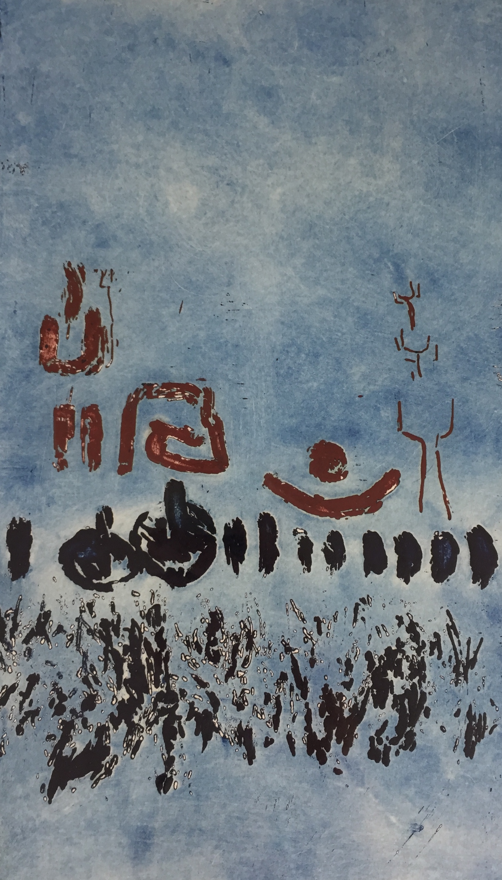 Jan Montyn - kleurenets, 'Les berges du mekong IV', 2000 (INGELIJST) kopen? Bied vanaf 179!