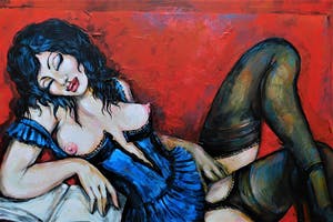 Natia Antadze - "Dame mit Buch" kopen? Bied vanaf 1!