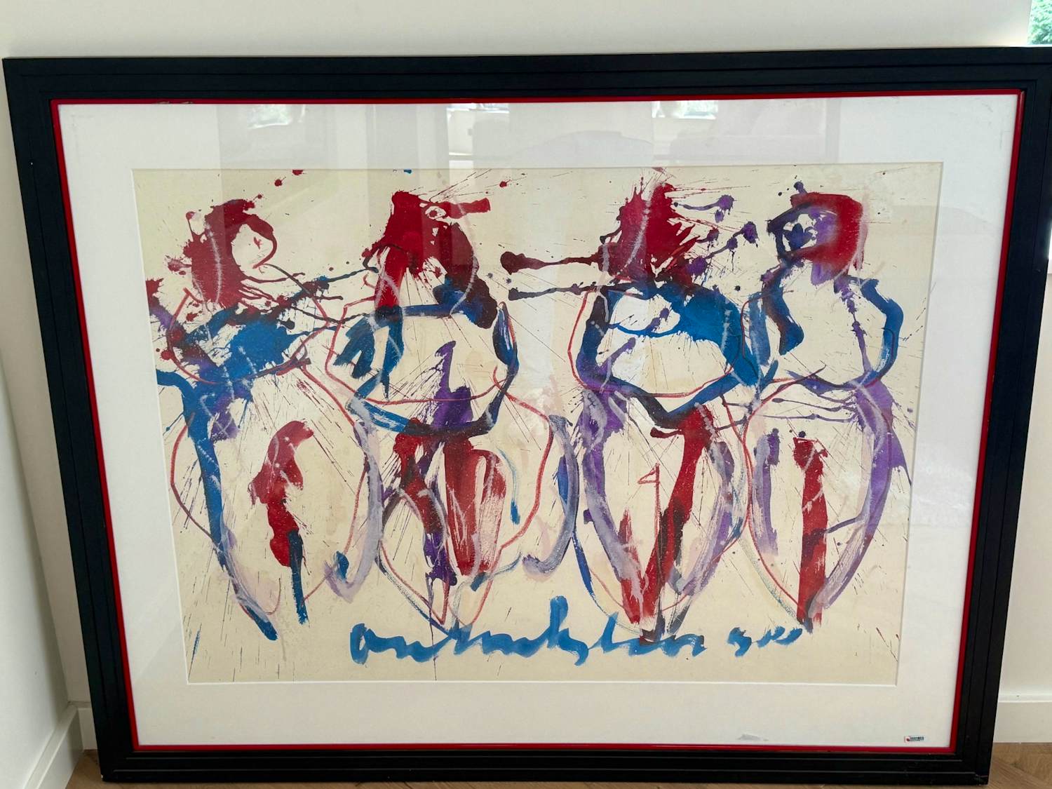 Buy Anton Heyboer - Vier vrouwem (zeer groot werk/ mooi ingelijst)? Bid from 750!