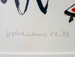 Theo Wolvecamp - Figuur op een blauwe maandag, zeefdruk (mooi ingelijst, groot) kopen? Bied vanaf 250!