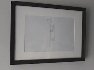Matt Groening - originele productietekening The Simpsons, ingelijst kopen? Bied vanaf 60!