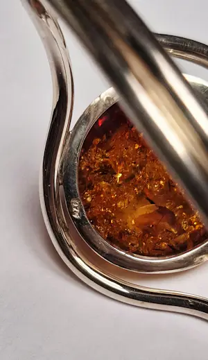 Ambachtelijke prachtige gold amber sterling zilveren armband kopen? Bied vanaf 125!