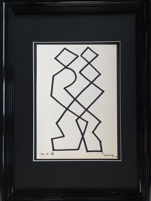 Siep van den Berg - Tango dansen - inkt op papier kopen? Bied vanaf 125!