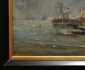 Richardus Philippus Arnoldus van Rees - (1850-1925) - "Hollandse Marinemanoeuvres - Hellevoetsluis". kopen? Bied vanaf 325!