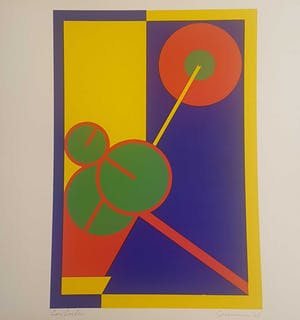 Lou Loeber - Lou Loeber - Geranium - Zeefdruk kopen? Bied vanaf 1!