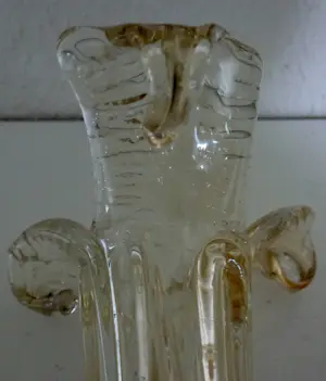 Niet of onleesbaar gesigneerd - Murano Glas - Pair of transparent Vases with Fish (Soliflore) - Glas kopen? Bied vanaf 1!