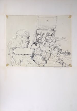 Franscz Witte - Pentekening, Verdrijving uit de stad kopen? Bied vanaf 1!