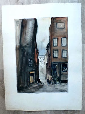 Jacques Mels - Aquarel: Amsterdam kopen? Bied vanaf 45!