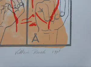 Vittorio Roerade - FIGURATIE / KLEURLITHO / 66x50cm / SIG / 1998 kopen? Bied vanaf 50!