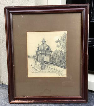 Niet of onleesbaar gesigneerd - C4016-3 - Huisje aan de steiger kopen? Bied vanaf 1!