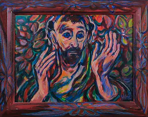 AcheterWillem Claassen - Acryl op doek, Franciscus - Ingelijst? Enchérissez de 35!