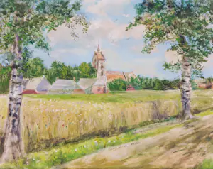 Hein Kray - Olieverf op doek, Anloo - Ingelijst kopen? Bied vanaf 20!