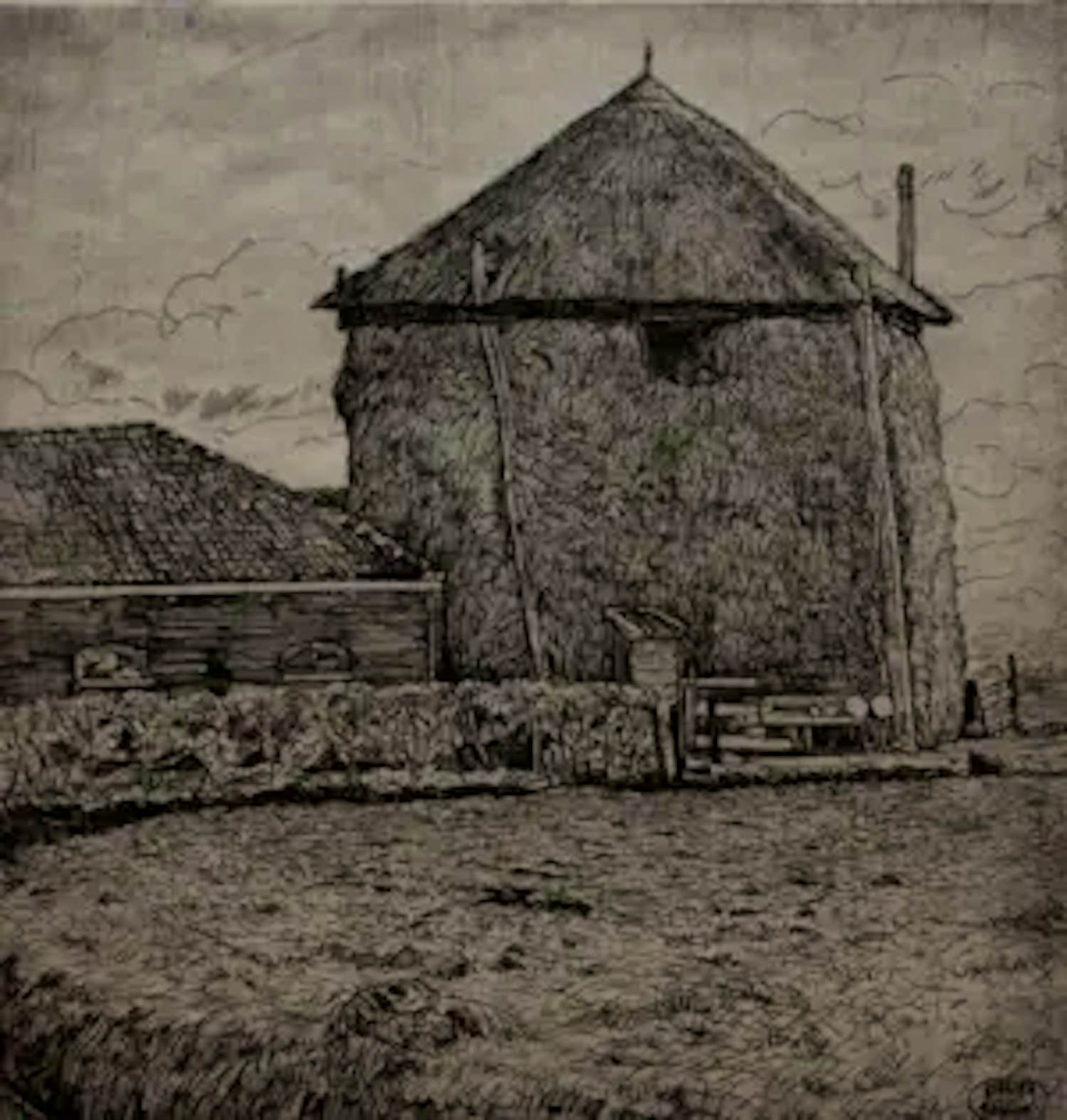 Pieter Dupont - Ets: "Hooiberg met boerderij" - 1895 kaufen? Bieten Sie von 60!