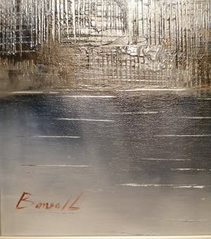 Niet of onleesbaar gesigneerd - James Belton Bonsall: Olieverf op doek, Skyline - Ingelijst kopen? Bied vanaf 1!