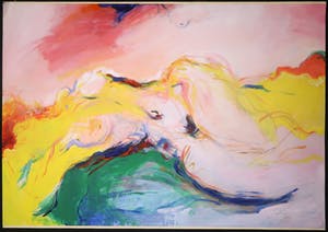 Franscz Witte - Acryl op papier, Liggend naakt (Groot) kopen? Bied vanaf 80!