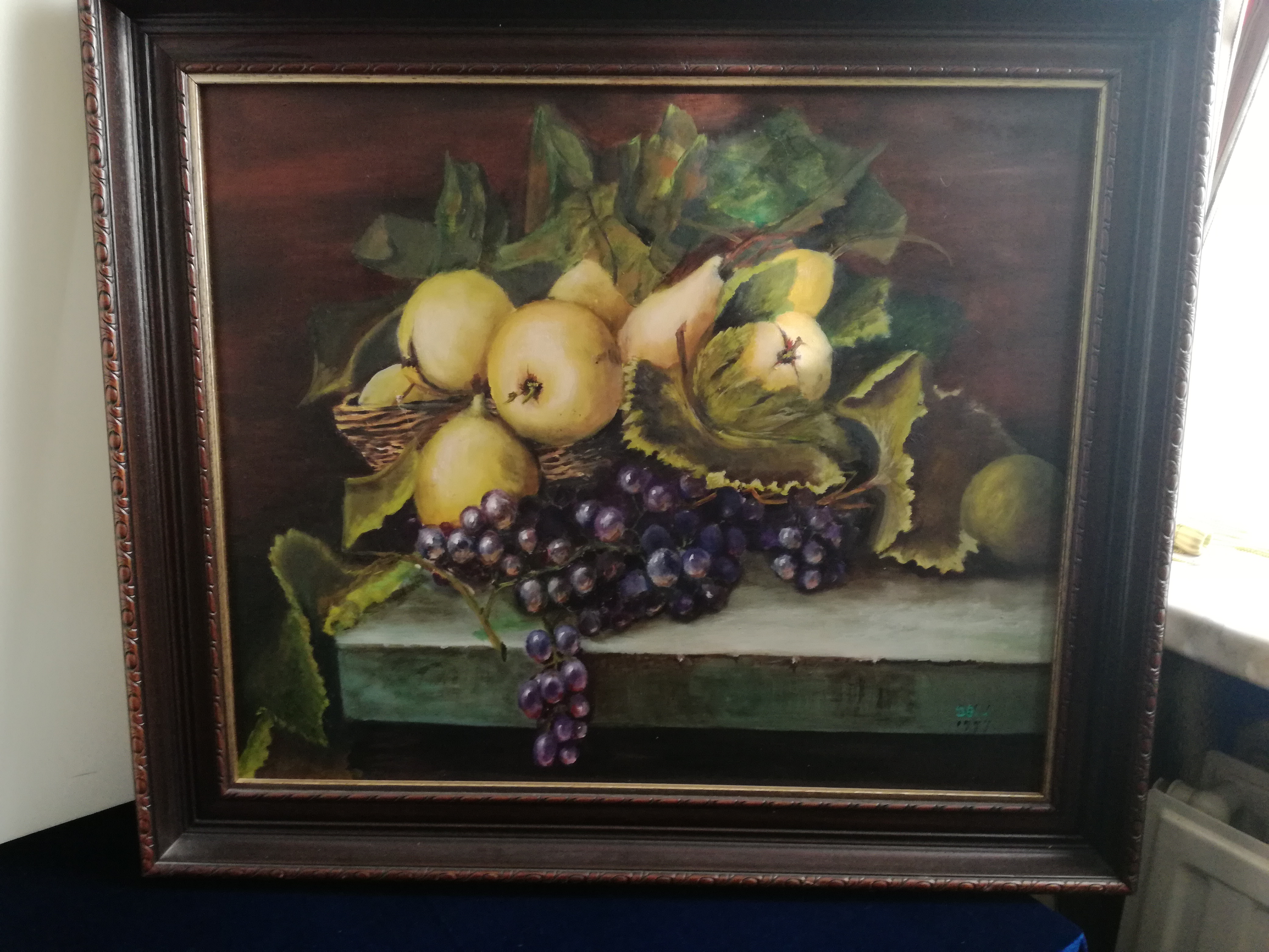 Niet of onleesbaar gesigneerd - Stilleven met appelen, peren en druiven kopen? Bied vanaf 1!