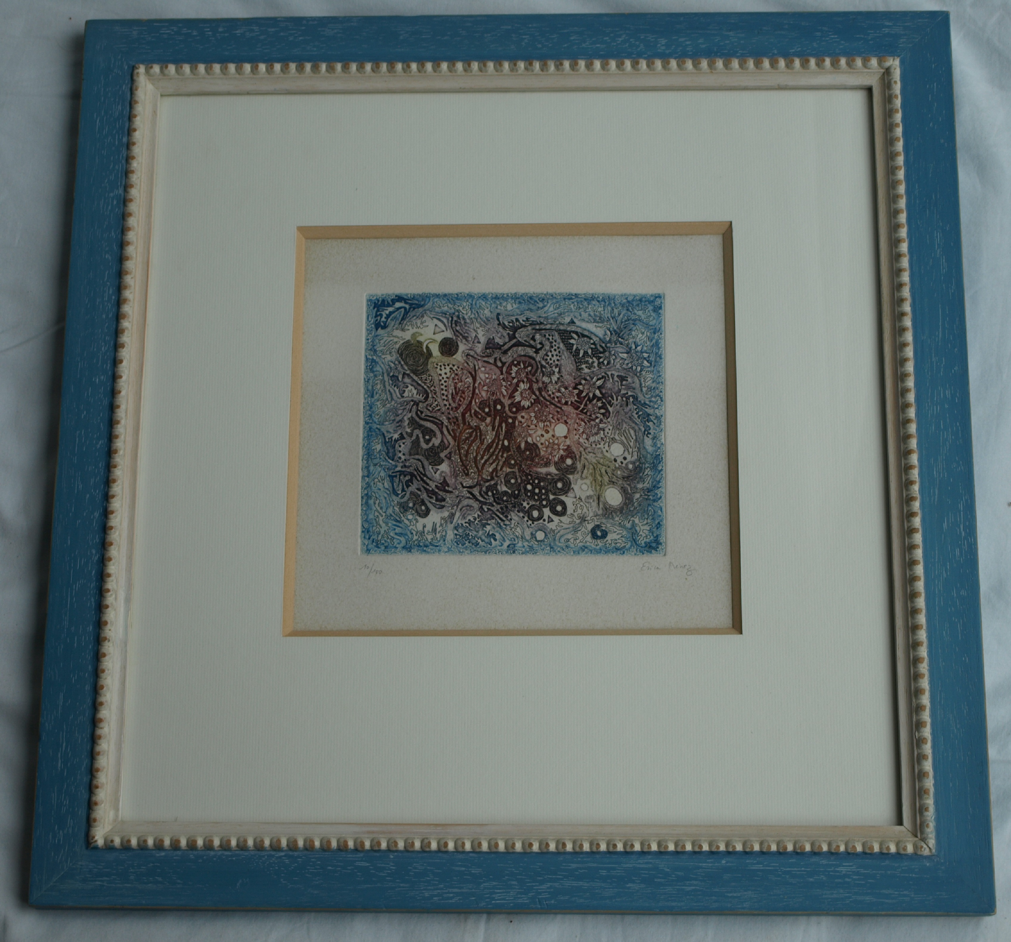 Niet of onleesbaar gesigneerd - Ets, Zonder titel – gesigneerd en ingelijst  kopen? Bied vanaf 1!