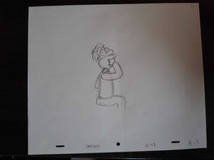 Matt Groening - originele productie tekening, The Simpson, Lenny kopen? Bied vanaf 1!