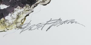 Bert Braam - Gemengde techniek op papier, Lot van twee abstracte composities kopen? Bied vanaf 1!