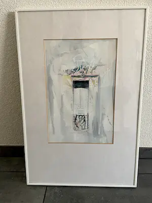 Ruud van der Beele - Gemengde techniek op papier - Abstract - Ingelijst kopen? Bied vanaf 20!