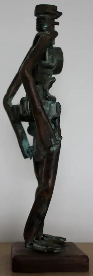 Dumont - Metalen scupltuur: abstract mensfiguur - 1998 kopen? Bied vanaf 199!