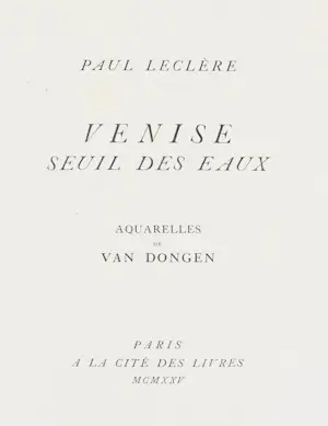 Kees van Dongen - Venise kopen? Bied vanaf 4800!