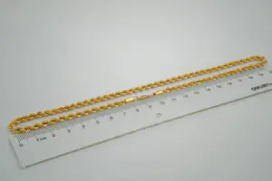 17 - Zo goed als nieuw 20 Krt geel-gouden "koord" collier - klein model (42cm) kopen? Bied vanaf 625!