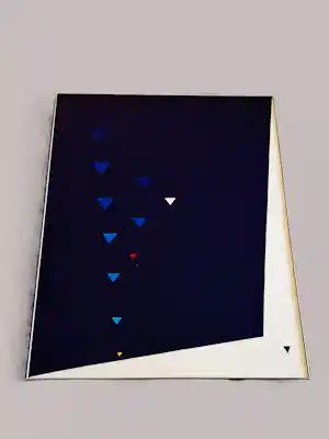 Pieter de Haard - GROOT jaren 50 geometrisch abstract acrylverf "comp. X sailing" verkauft für € 168!