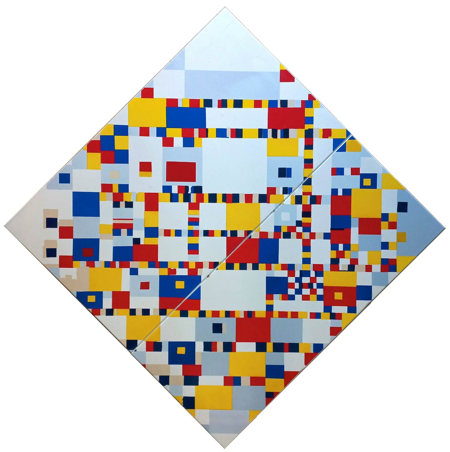 Piet Mondriaan - Victory Boogie Woogie, emaille op metaal (unica, zeer groot) kopen? Bied vanaf 1000!